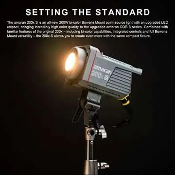 Aputure Amaran 200x S 200W Ultra-High SSI Bi-Color Bowens Mount Point-Source LED COB Light with Bluetooth App Control