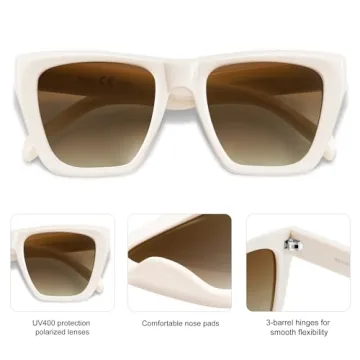 Trendy SOJOS Square Polarized Sunglasses for Women