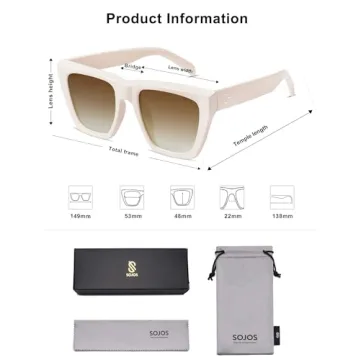 Trendy SOJOS Square Polarized Sunglasses for Women