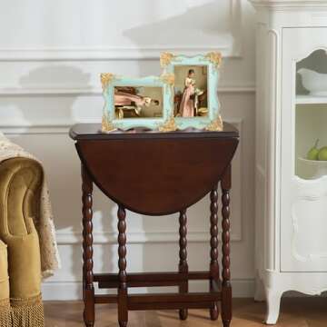 SIKOO Vintage Picture Frame 4x6 Antique Ornate Picture Frame Green Unique Photo Frame, Tabletop and Wall Mount,Wall Decor Art, Photo Gallery(Green)