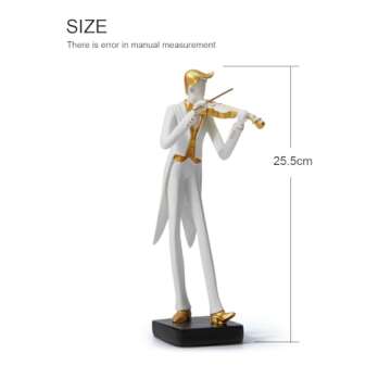 HAUCOZE Music Decor Statue Musician Figurine Oboe Sculpture Piano Gifts Home Arts Polyresin 10inch