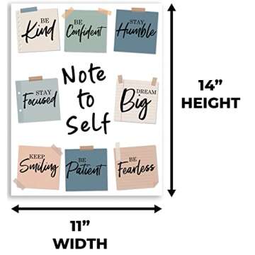 Positive Affirmation Wall Decor - Inspirational Wall Art Poster for Office, Bedroom, Classroom, Wome...