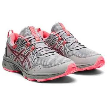 ASICS Women's Gel-Venture 8 Running Shoes, 7, Piedmont Grey/Blazing Coral