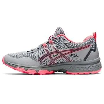 ASICS Women's Gel-Venture 8 Running Shoes, 7, Piedmont Grey/Blazing Coral