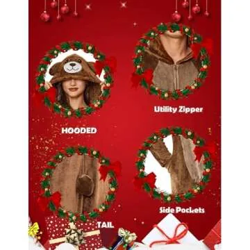 Ekouaer Adult Onesie for Halloween Costumes and Cosplay