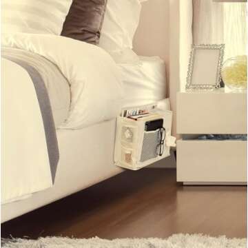 Dependable Industries inc. Essentials 7-Pocket Bedside Caddy Organizer – Multi-Pocket Bed Storage ...