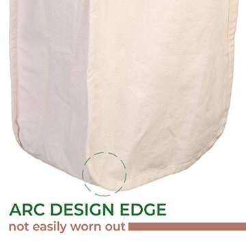 AMOUR INFINI Reusable 100% Organic Cotton Tote Bags with Bottle Sleeves| Set of 1 Grocery Shopping Shoulder bags with Handles| DIY, Advertising, Promotion, Gift, Activity,Foldable & Washable Cloth Bag