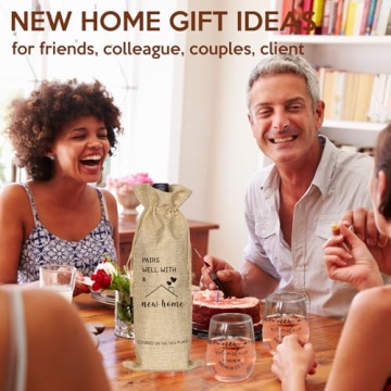 Unique Housewarming Gift: Stemless Wine Glass & Gift Bag