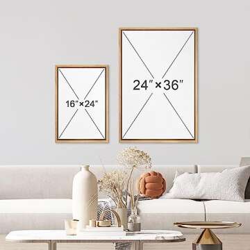 wall26 Framed Canvas Print Wall Art Set William Morris Flower Pattern Tapestries Nature Floral Illustrations Fine Art Decorative Botanical Rustic for Living Room, Bedroom, Office - 16"x24"x3 Natural