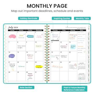 Academic Planner 2024-2025 For Women & Men, Monthly and Weekly Calender Planner, Jul 2024 - Jun 2025...