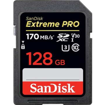[Older Version] SanDisk 128GB Extreme PRO SDXC UHS-I Card - C10, U3, V30, 4K UHD, SD Card - SDSDXXY-...