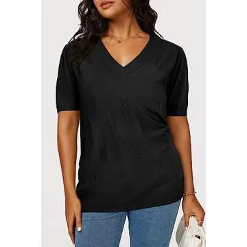 Trendy Arach&Cloz Women's Spring Summer Tops for Work