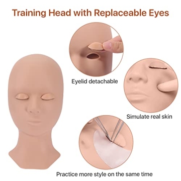 Pretty Memory Lash Mannequin Head for Beauty Training