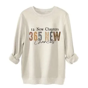 GVABRLN Happy New Year Sweatshirt for Women | Stylish & Comfortable