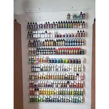NIUBEE 24'' Nail Polish Wall Rack - Anti-slip Organizer