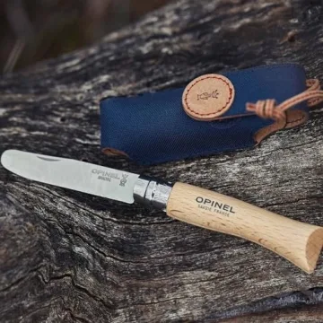 Opinel My First No.7 Box Set with Sheath - Stainless Steel Children’s Folding Pocket Knife with Safety Rounded Tip