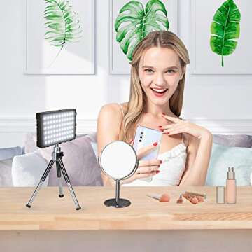 FUDESY Video Lights Dimmable USB Studio Lighting Kit