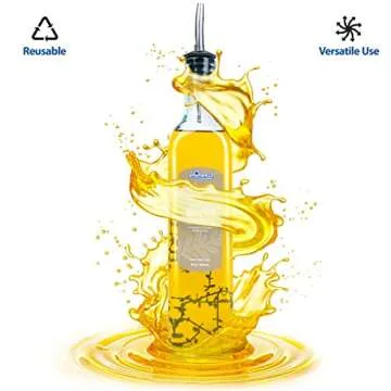Elegant EHOMEA2Z Italian Glass Olive Oil Dispenser Bottle