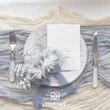 Handmade Chiffon Ribbon Green & Cream - Perfect for Weddings