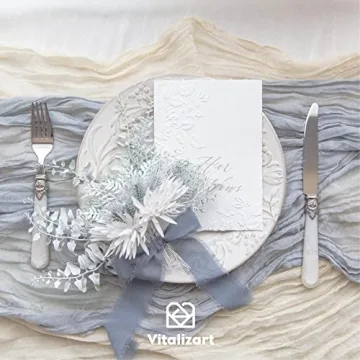 Handmade Chiffon Ribbon Green & Cream - Perfect for Weddings