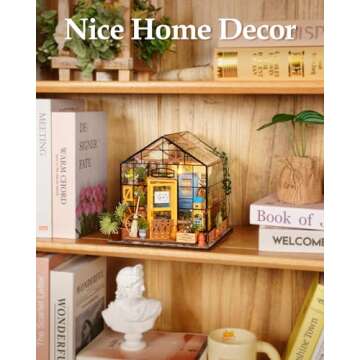 RoWood DIY Miniature Dollhouse Kit - Cathy’s Flower House