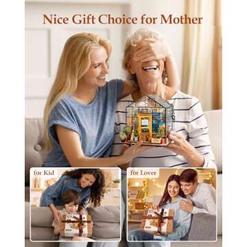 RoWood DIY Miniature Dollhouse Kit - Cathy’s Flower House