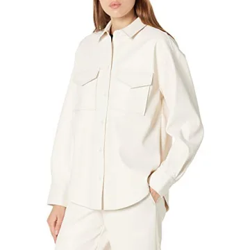 Stylish Faux Leather Shirt Jacket by @lisadnyc - Comfort & Versatility