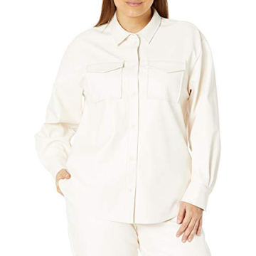 Faux Leather Shirt Jacket by @lisadnyc - Luxe & Versatile