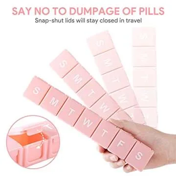2 Pack Extra Large Pill Organizer for Vitamins and Pills