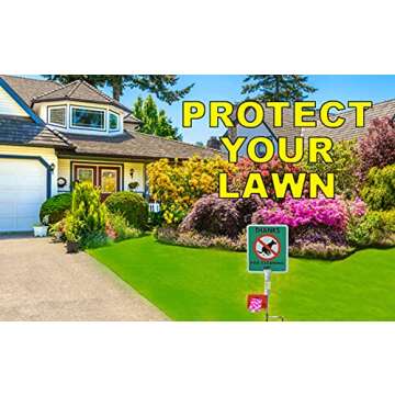 No Poop Dog Signs Poop Bag Dispenser | Stop Dogs from Pooping On Your Lawn | Sign Reads: Thanks For Cleaning Up | Protect Property | No Poo | No Pooper Scooper | (Thanks For Cleaning Up)