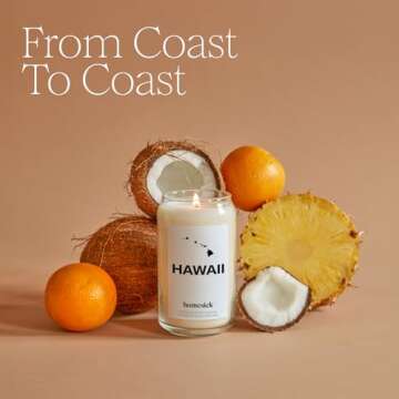 Homesick Premium Scented Candle, Delaware - Scents of Strawberry, Musk, 13.75 oz, 60-80 Hour Burn, Natural Soy Blend Candle Home Decor, Relaxing Aromatherapy Candle