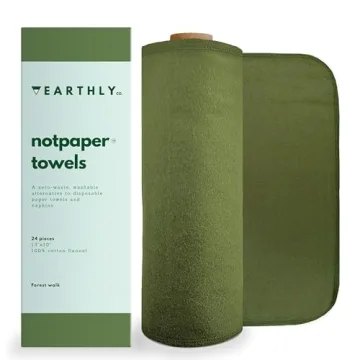 Earthly Co. Reusable Paper Towels - Eco-Friendly, Washable & Absorbent