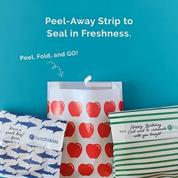 LunchSkins Sealable Paper Sandwich Bags – 50 Count