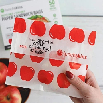 LunchSkins Sealable Paper Sandwich Bags – 50 Count