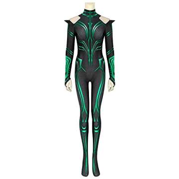Women's Super Villain Goddess Costume Halloween Cosplay Jumpsuit Bodysuit M
