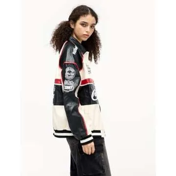 Aelfric Eden Faux Leather Racing Jacket for Unisex