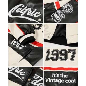 Aelfric Eden Faux Leather Racing Jacket for Unisex