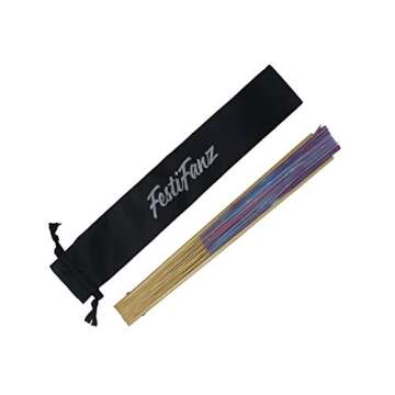 FestiFanz Large Unicorn Dreams Folding Hand Fan, Rave Fan, Large Folding Fan, Festival Fan, Club Fan, Bamboo Fan - for Events, Dance, Performance, Festivals
