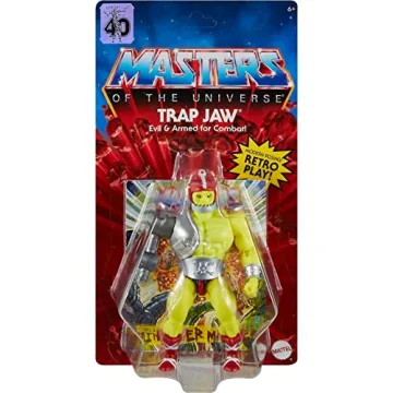 MOTU Trap Jaw Action Figure - Posable with Mini Comic Book