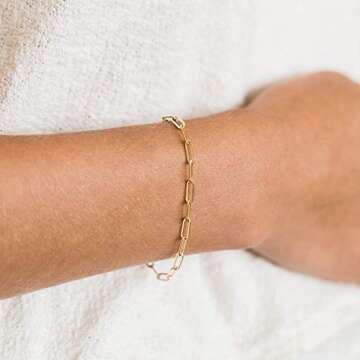 Elegant Aobei Pearl Gold Rolo Chain Bracelet with North Star Charm