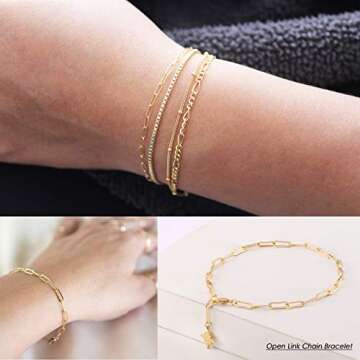 Elegant Aobei Pearl Gold Rolo Chain Bracelet with North Star Charm