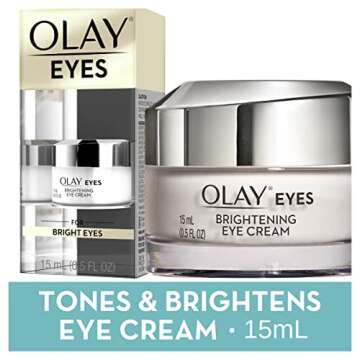 Olay Vitamin C Brightening Eye Cream to Help Reduce Dark Circles, Brightening Cream, 0.5 Fl Oz