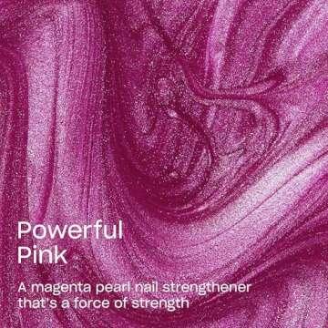 OPI Nail Envy Strengthener Powerful Pink | Opaque Bright Pink Pearl Strengthening Nail Polish Treatment | Strengthen Weak & Thin Nails