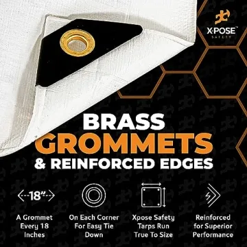 Heavy Duty Water Resistant White Poly Tarp for All Uses