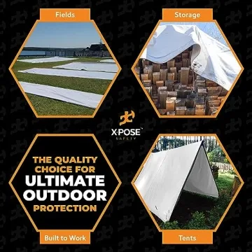 Heavy Duty Water Resistant White Poly Tarp for All Uses