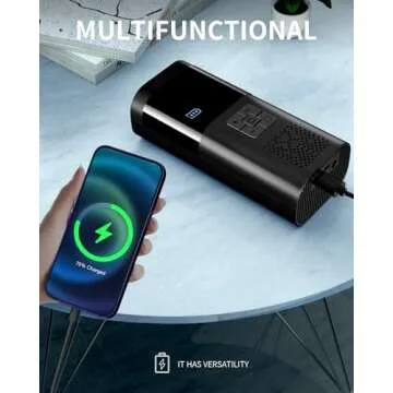 TEMOLA Portable Tire Inflator with LED Light