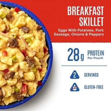 Mountain House Breakfast Skillet | Gluten-Free Camping Food | 6-Pack