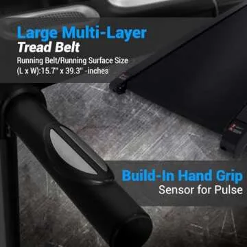 SereneLife Folding Treadmill - Foldable Home Fitness Equipment with LCD for Walking & Running, 6 MPH Speed, 1HP Motor, Cardio Machine, 4 Manual Incline Levels, 12 Programs, Bluetooth, 265lbs Capacity