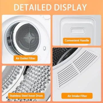 120V 800W Portable Clothes Dryer for Small Spaces