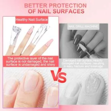 NXJ INFILILA Nail Foil Wraps - 300PCS for Quick Gel Removal